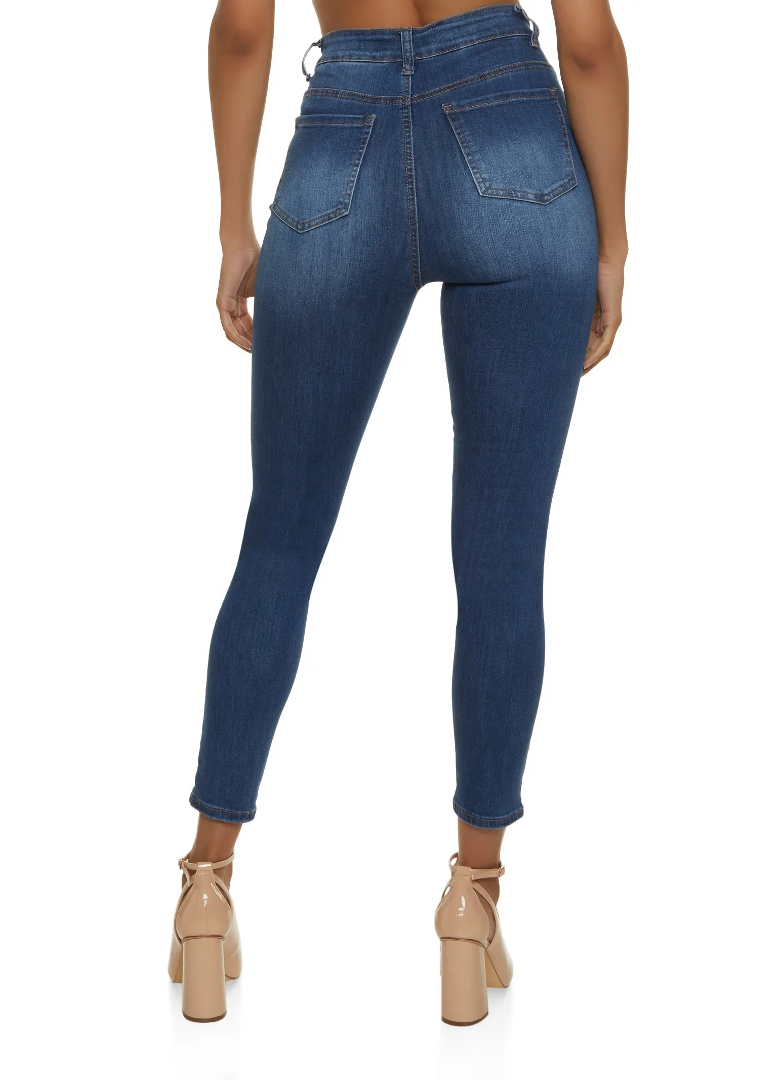 Street Look WAX Whiskered Skinny Ankle Jeans