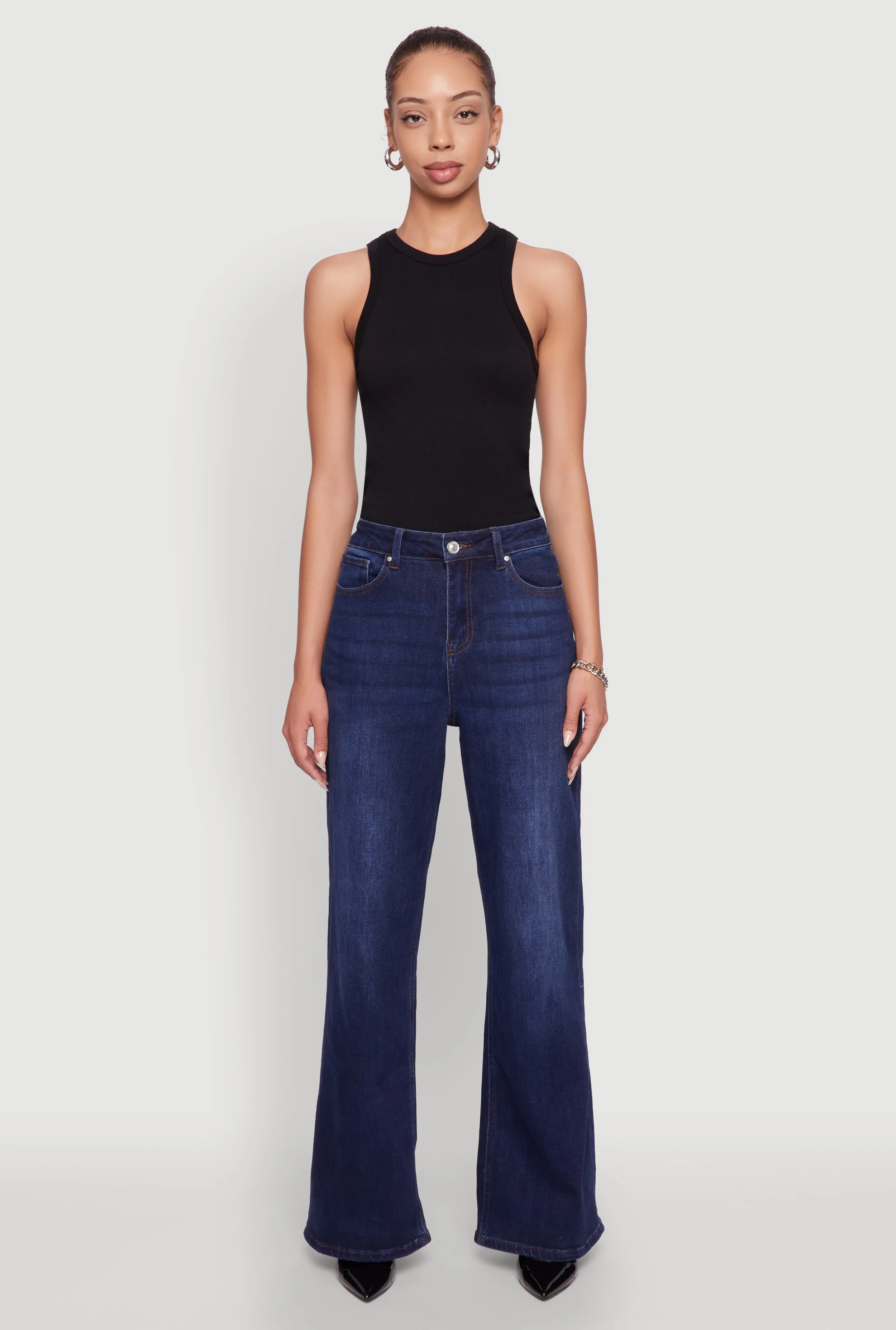 WAX Whiskered Wide Leg Jeans Universal Style