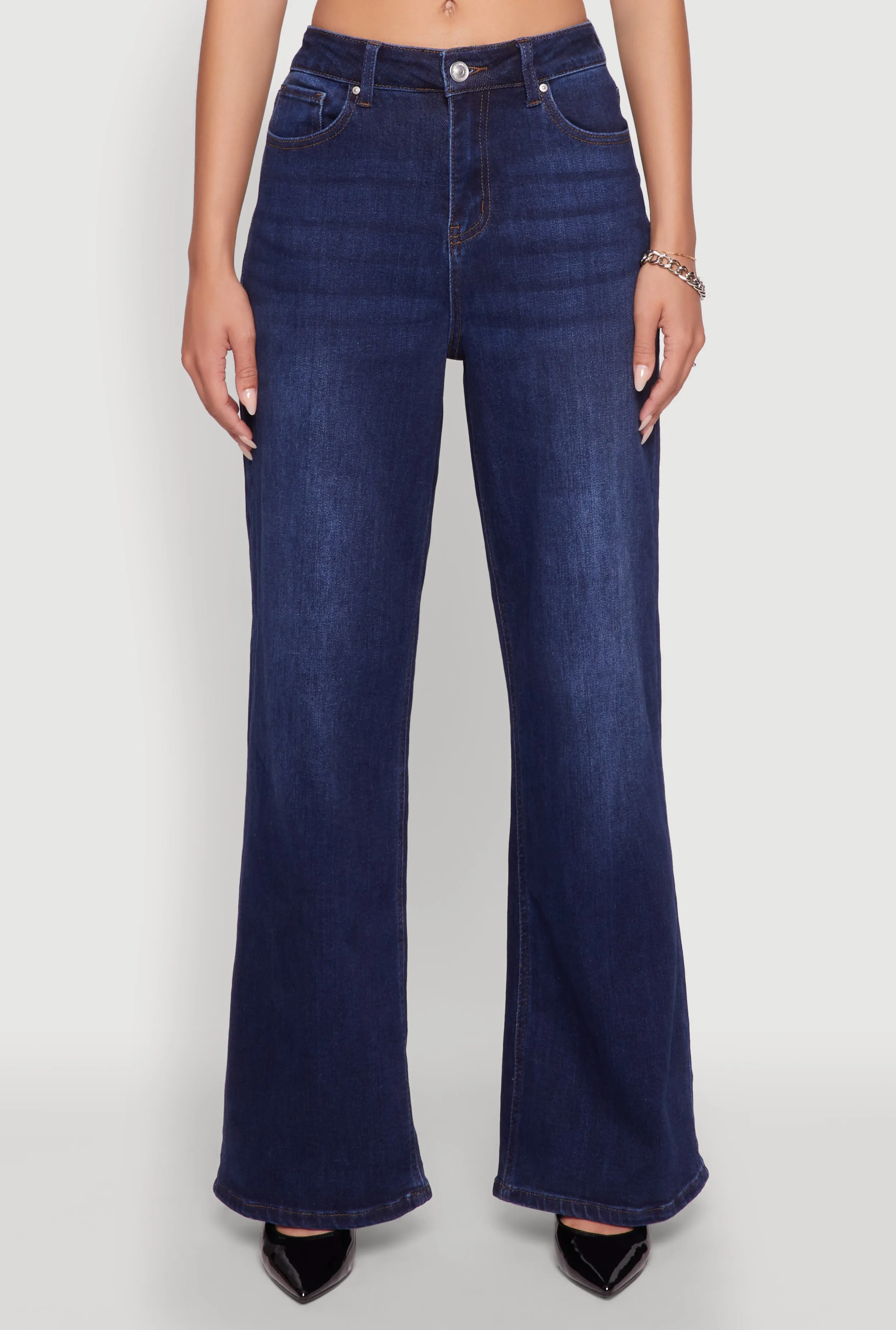 WAX Whiskered Wide Leg Jeans Quick Outfit