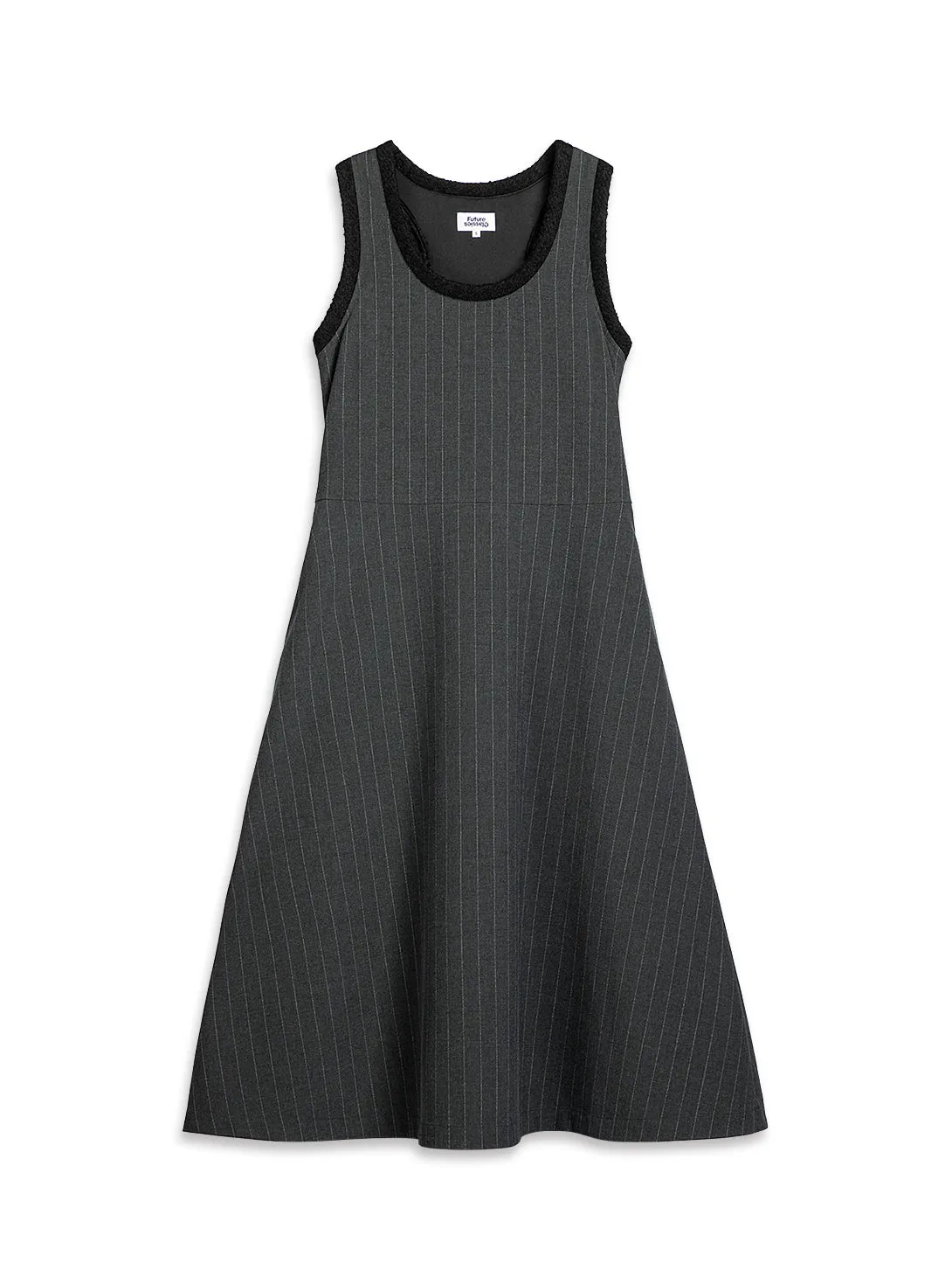 Striped Long Dress TearResistant ShapeRetentionCloth