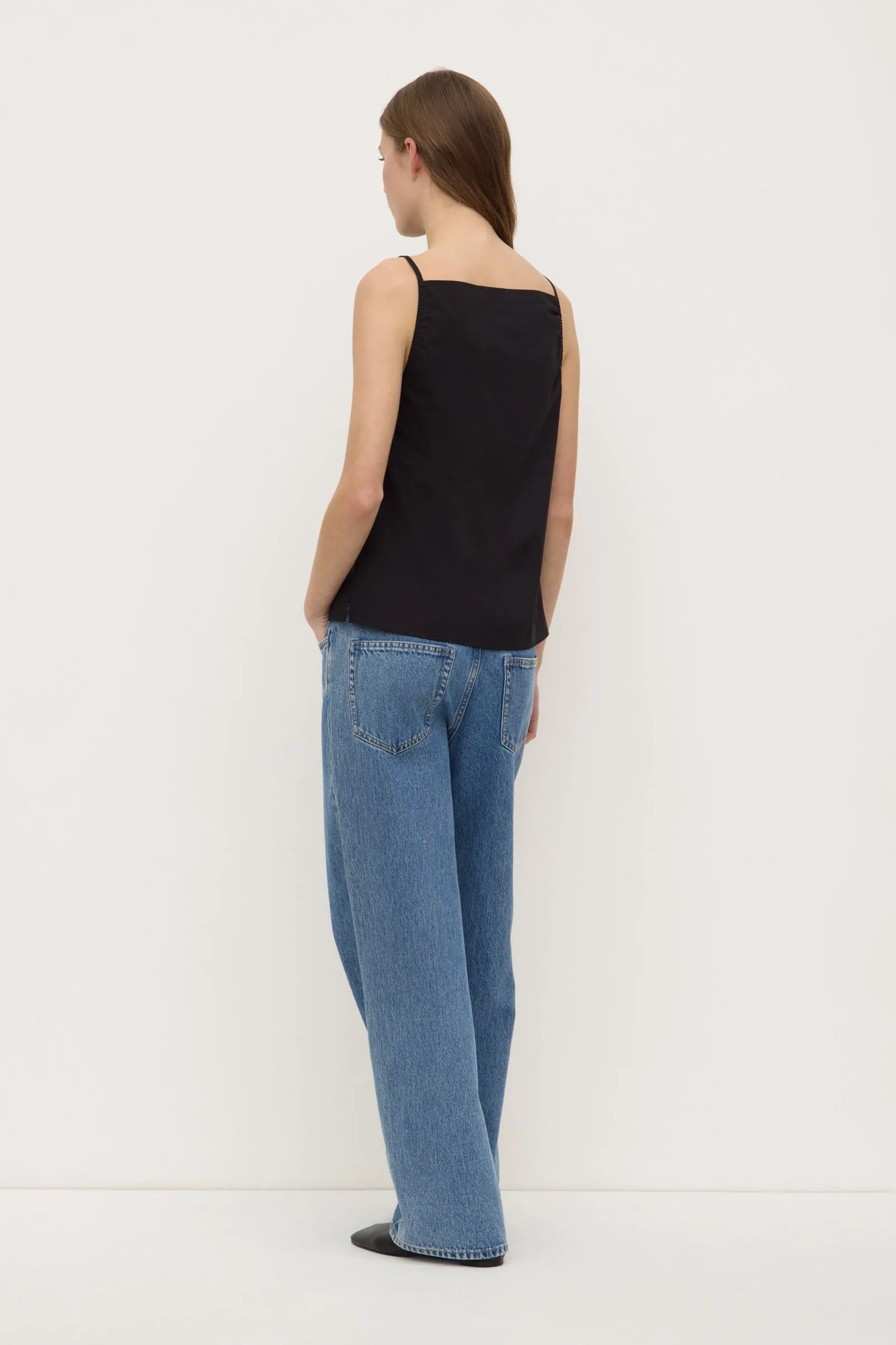 Ocean Glow FlatlockSeaming Annie Poplin Tank