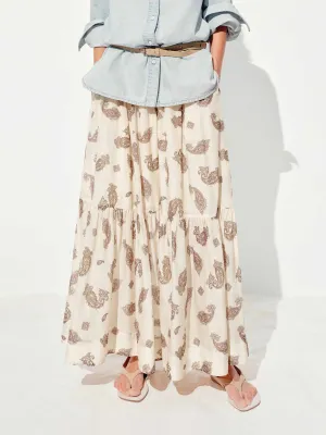 Urban Fit Paisley Pattern Tiered Skirt