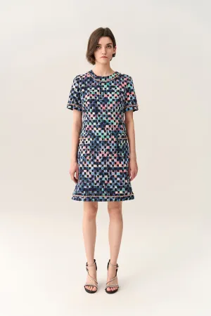 Daily Style Spirit Core Gradient Checker Pattern Dress