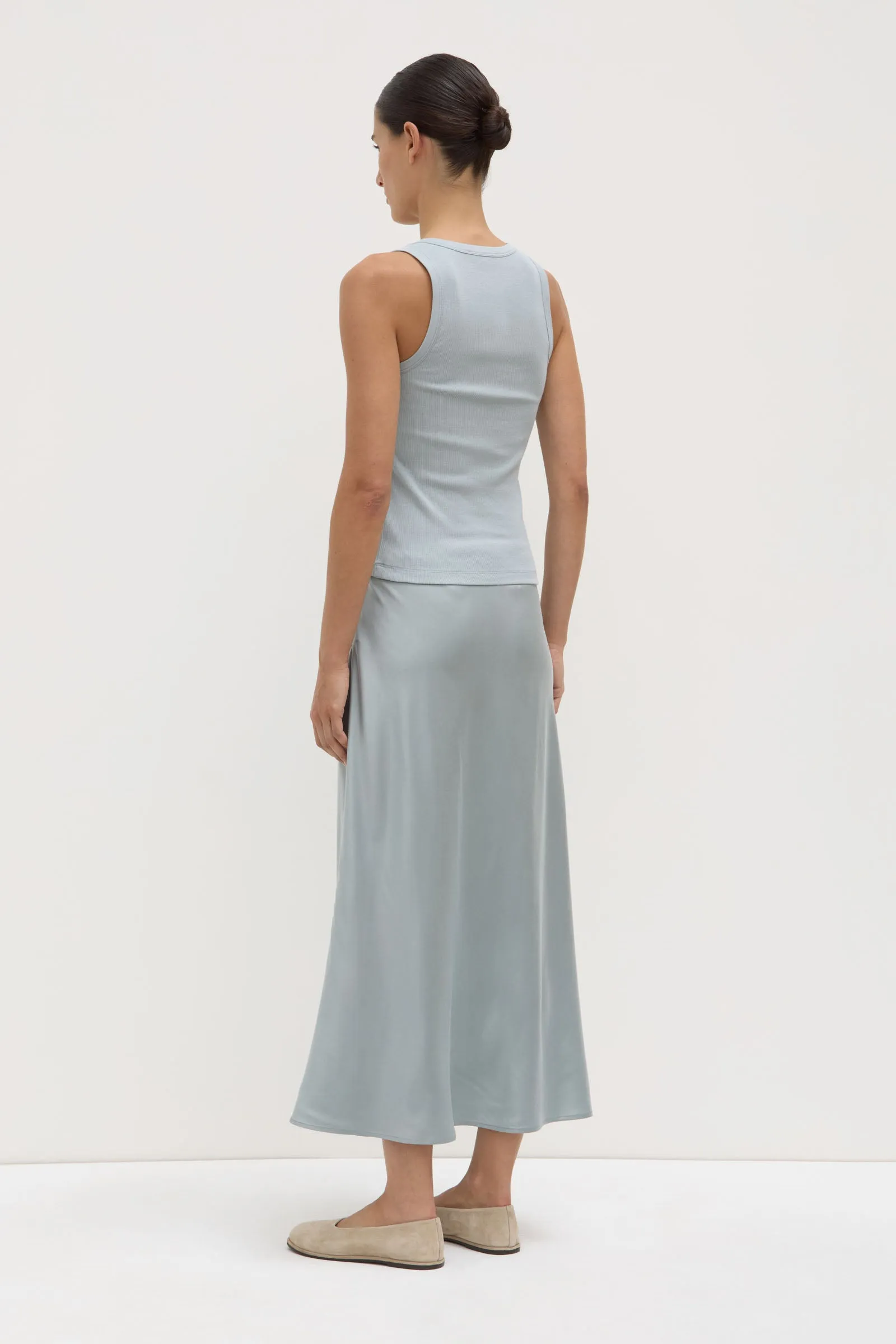 Robyn Scoop Neck Rib Tank StretchableFabric