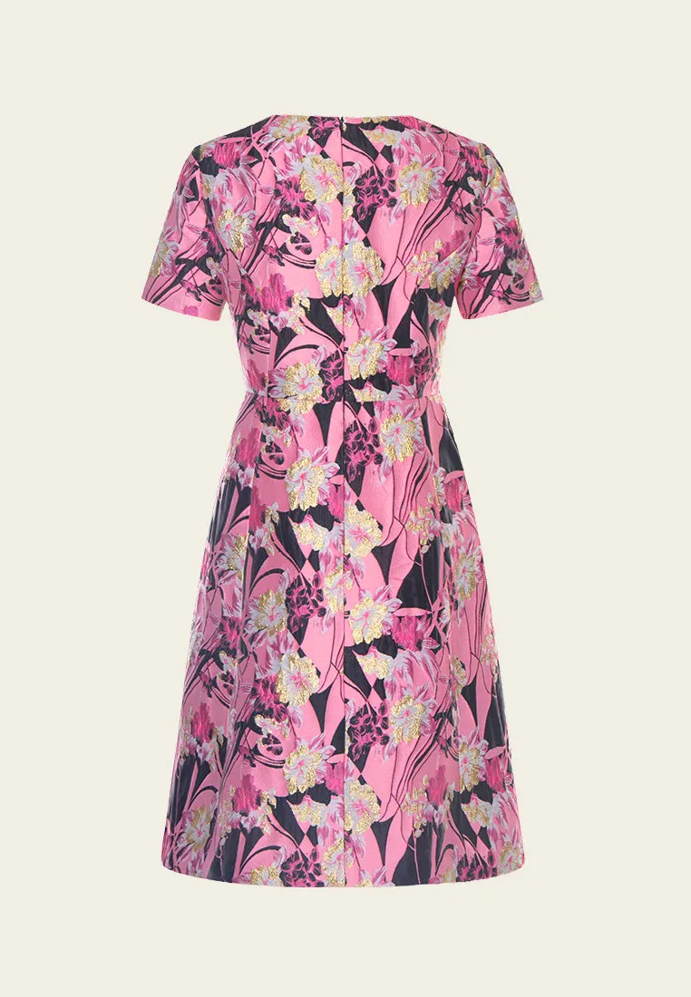 AdaptiveFit Jacquard A-line Dress