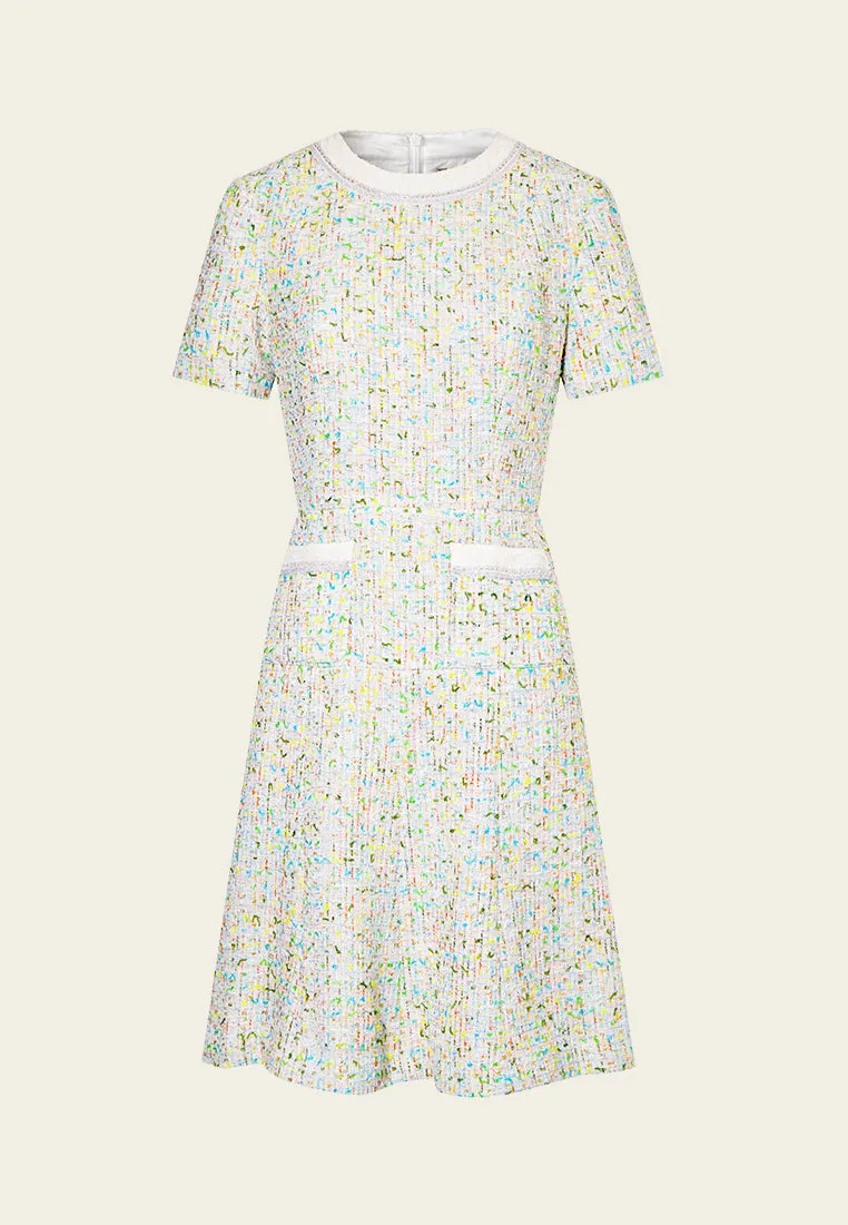 Durable Construction Lime Twist Tweed Dress
