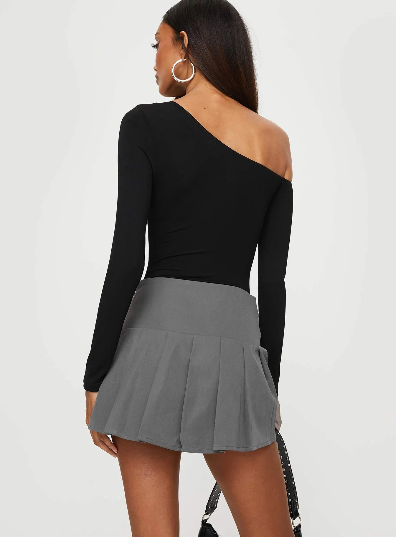 Cartwright Mini Skirt Charcoal Wardrobe Hero