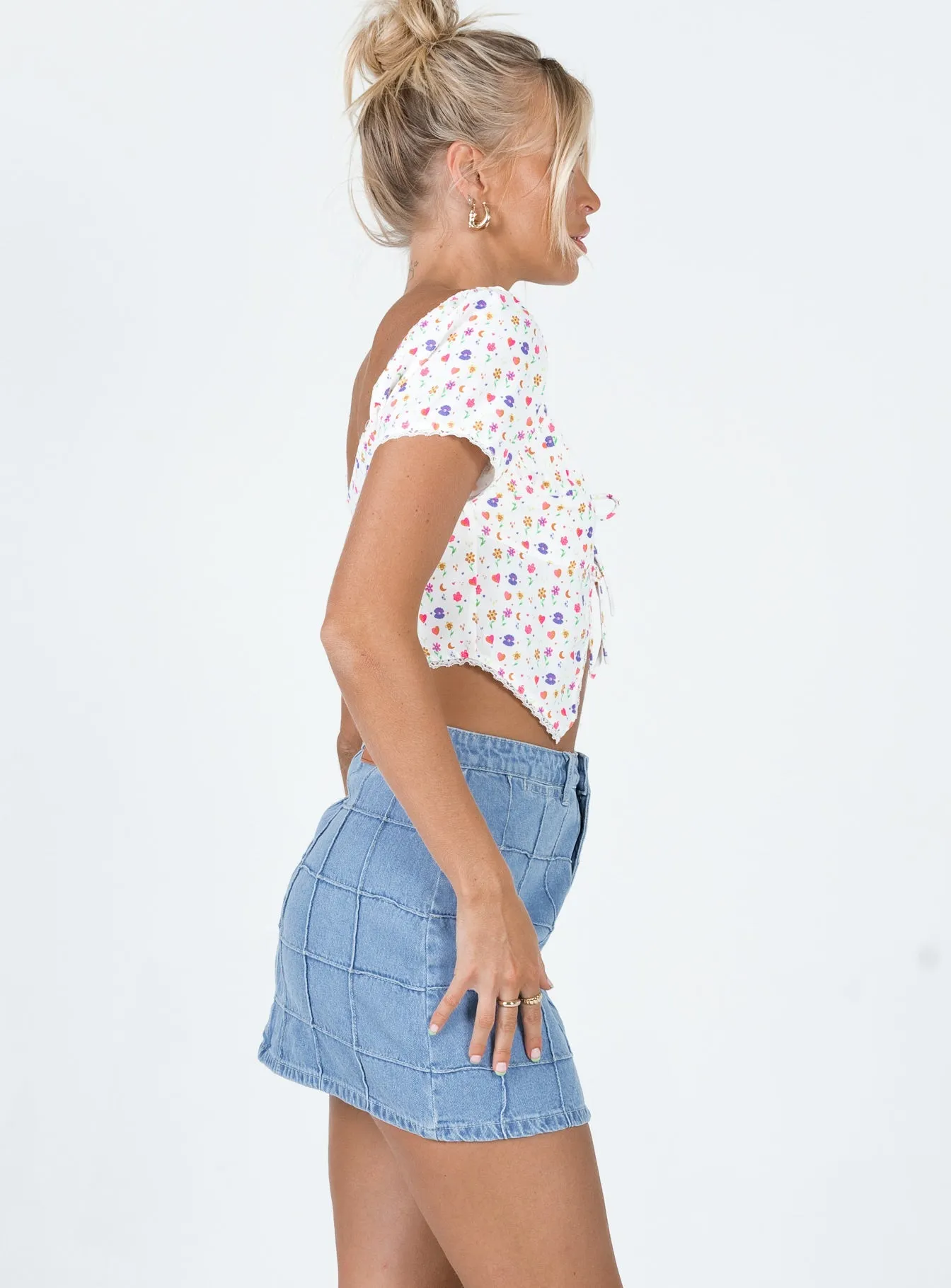 Tanis Denim Mini Skirt Organic Cotton