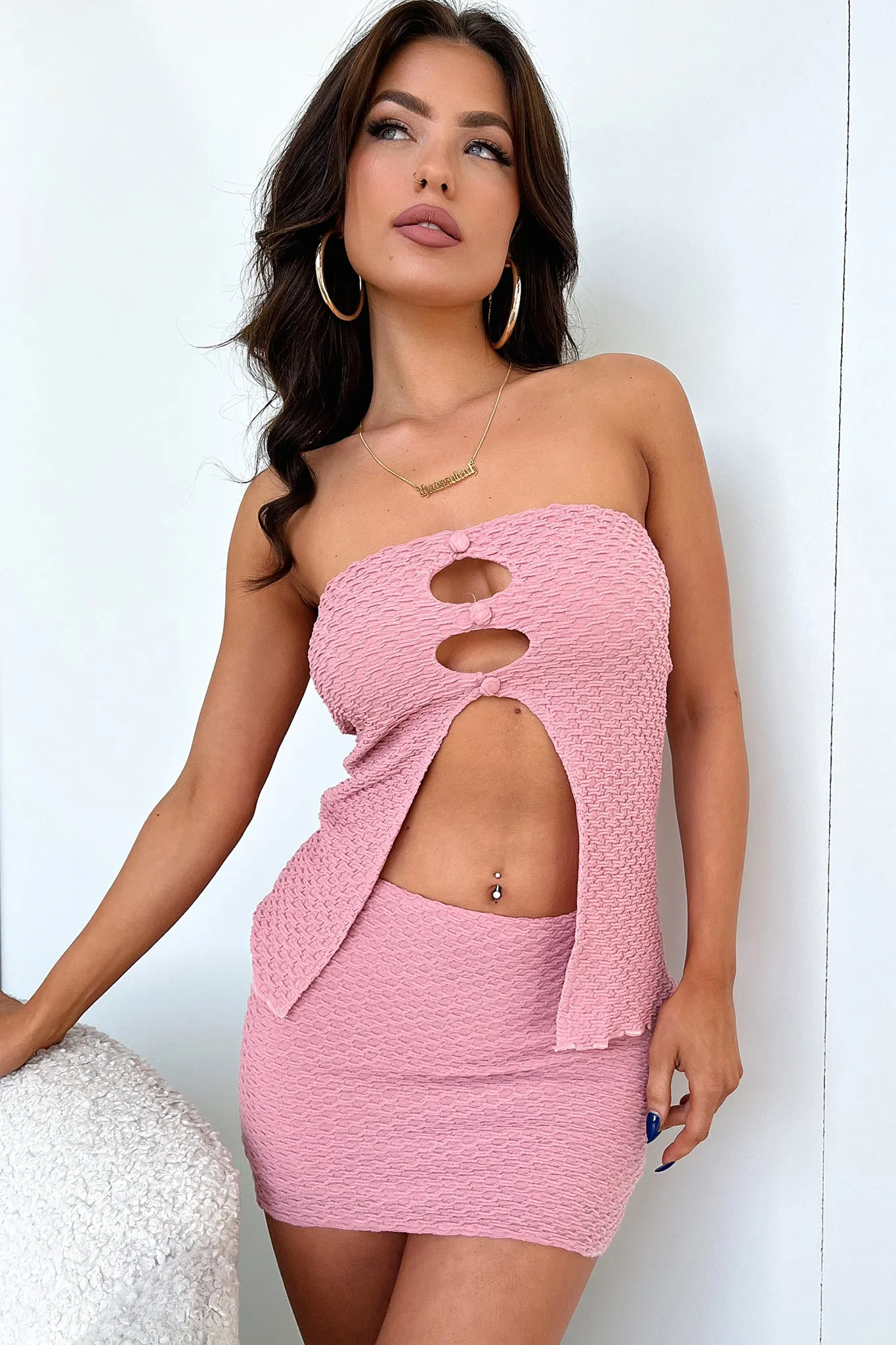 Aleah Mini Skirt - Pink City Style Classic Elegance