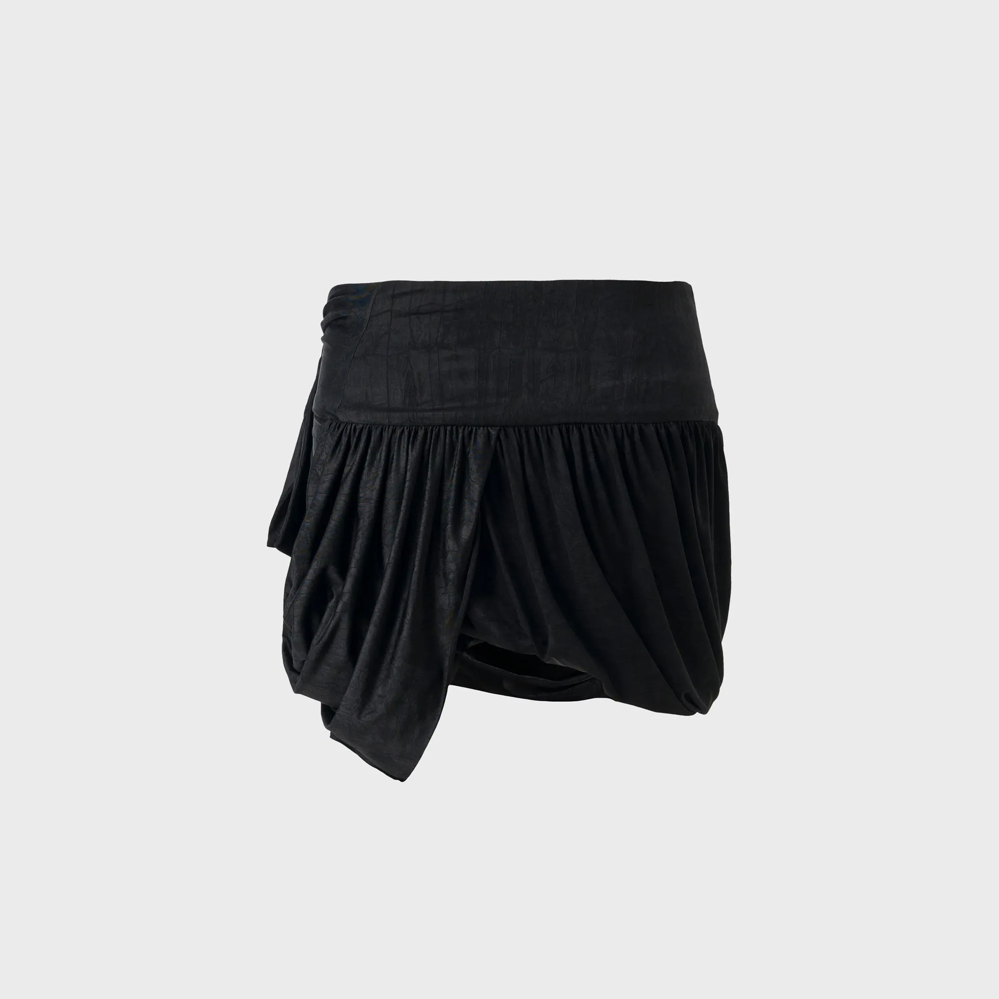 Siedres Tie Detailed Jersey Wrap Mini Skirt - Black light colors