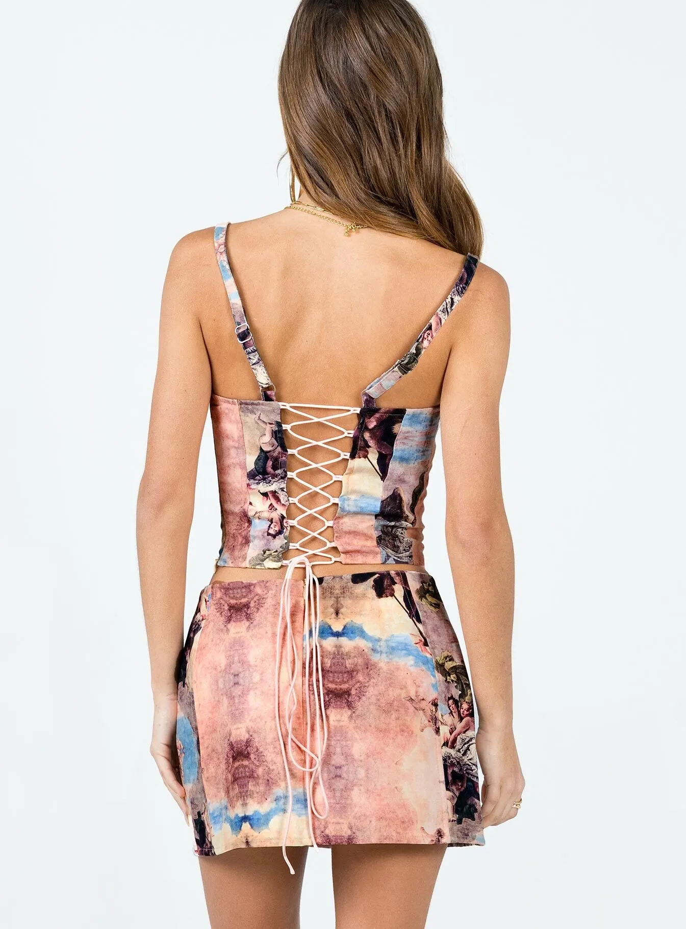 Angelic Touch Mini Skirt Multi Lightweight Texture Focus