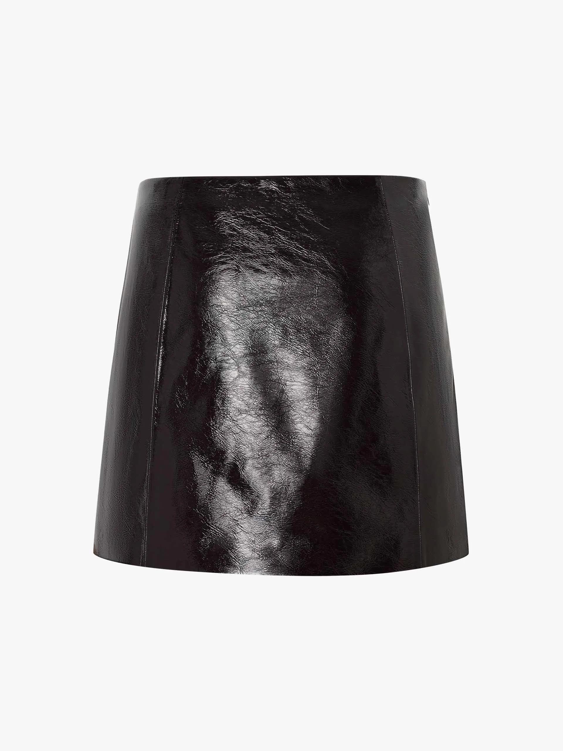 Outdoor Outfit Statement Piece Slit Detail Leather Skirt