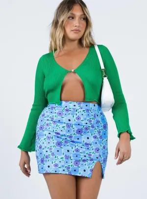 Foldable Design Lyon Mini Skirt Blue