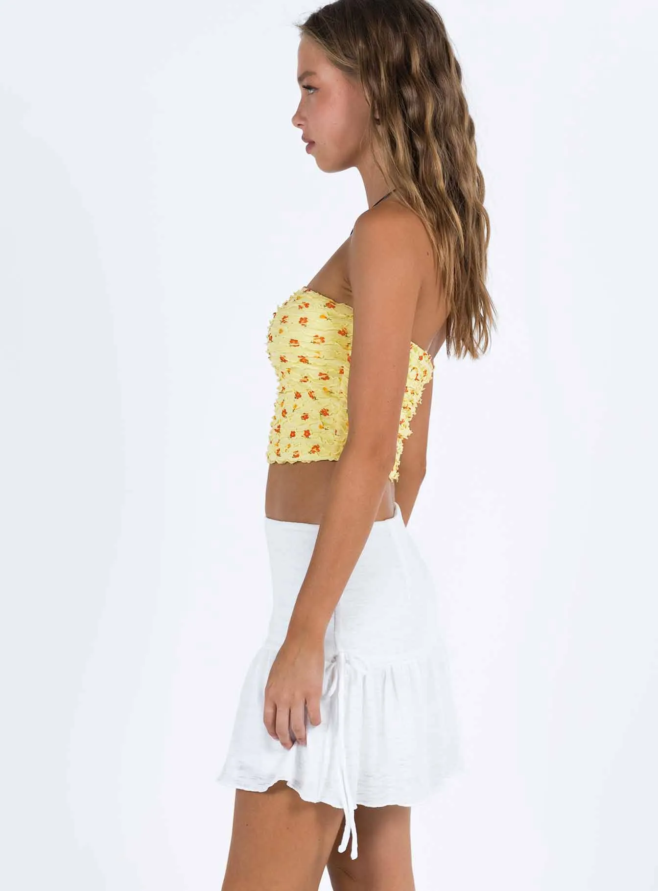 Wedding guest Mix Culture Mid Morning Mini Skirt Ivory