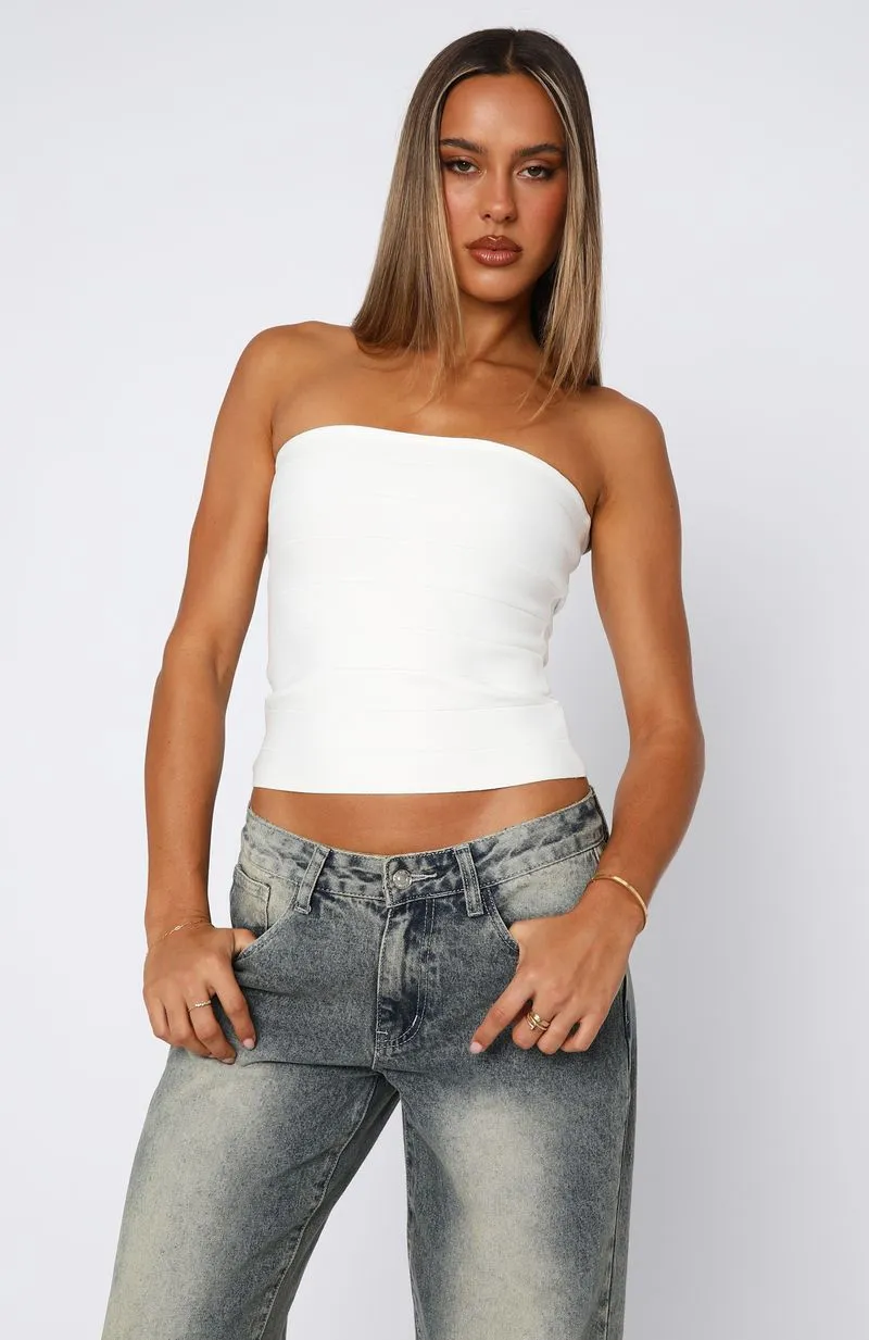 Eco Friendly Dye Process Thought I Was Dreaming Bandage Top White