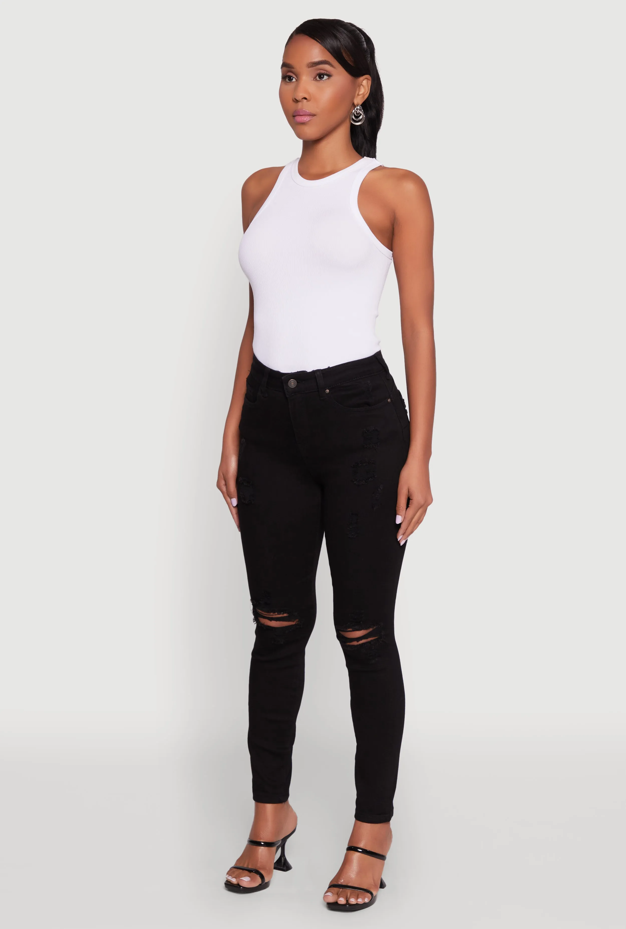 WAX Distressed Skinny Jeans Brunch Outfit Classic Wear Luxury Fashion friendly