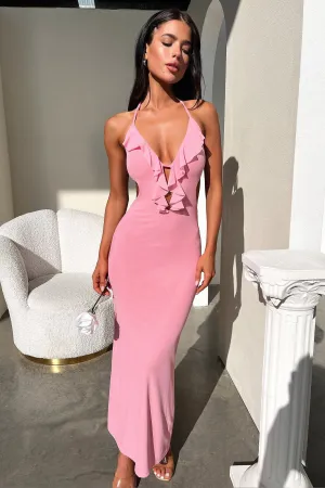Zaric Maxi Dress - Pink Pastel Sky The versatile design of this maxi dress allows for easy styling with a variety of accessories