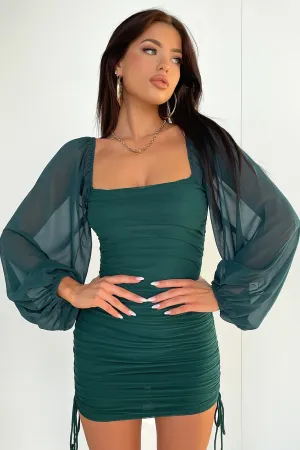Lorde Dress - Emerald Sunset Glam Trendy Wear