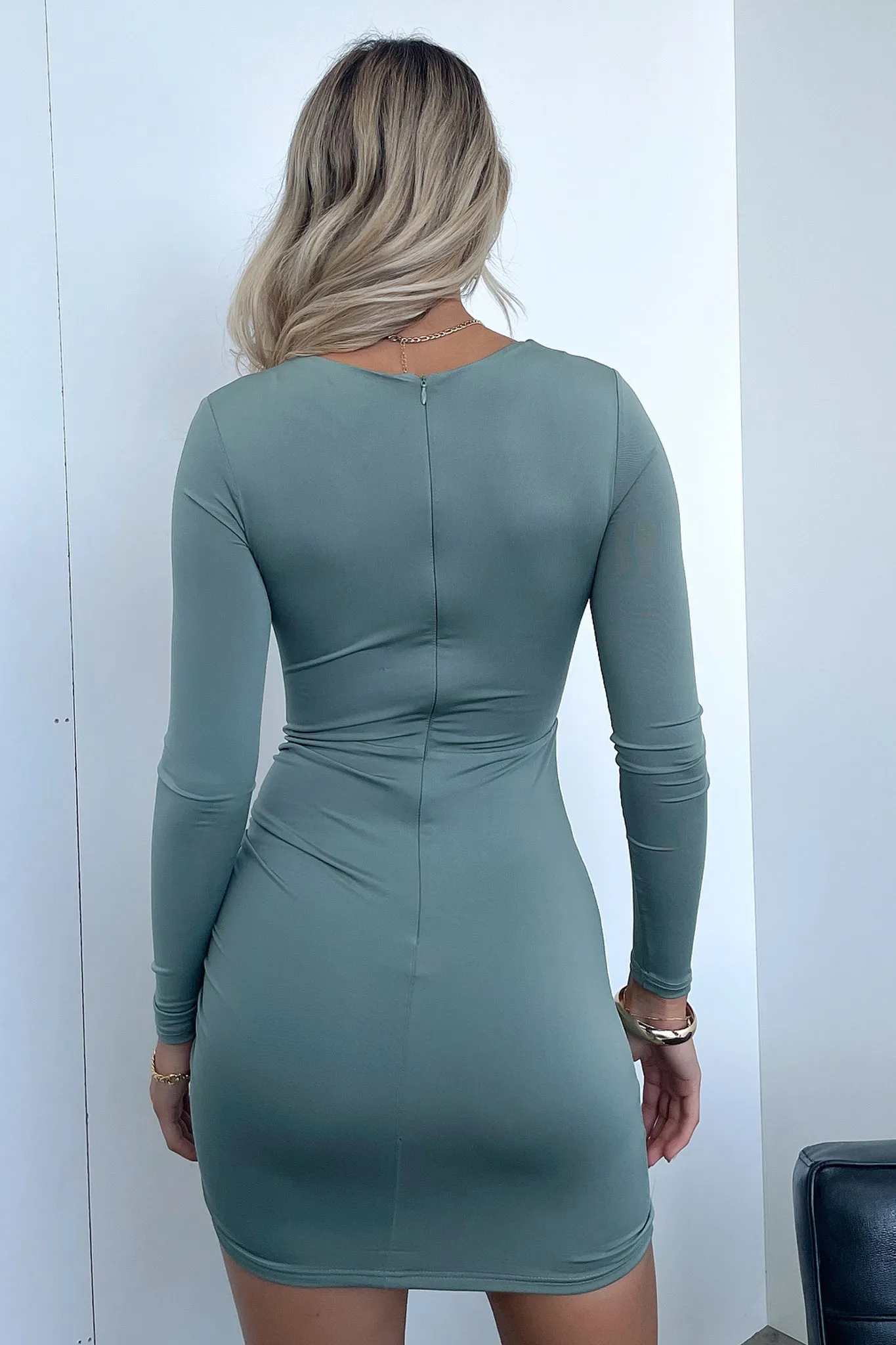 Trendy Edge Style Pop Scorpion Dress - Khaki