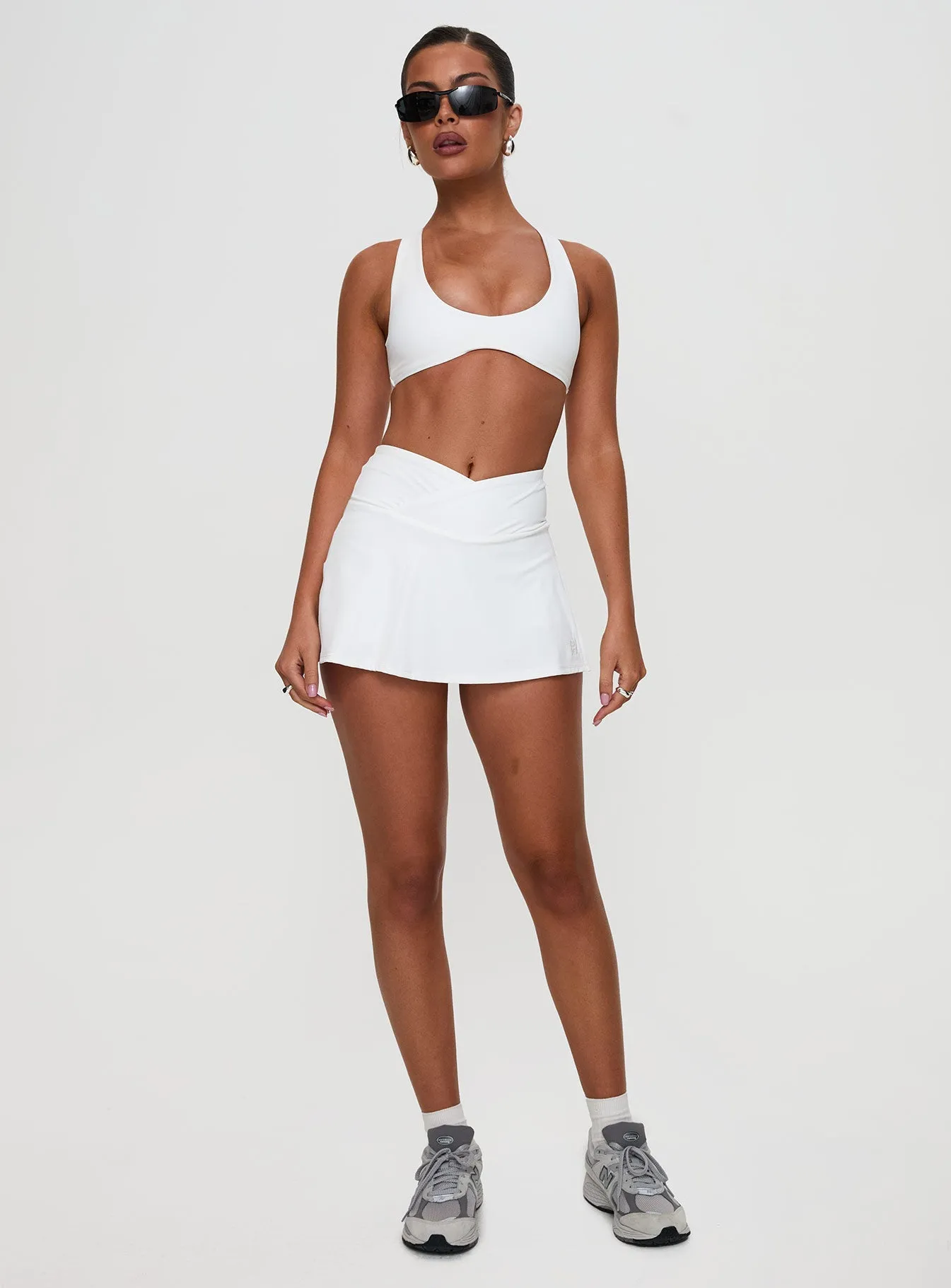 With Purpose Active Skort White All Day Comfort Road Trip