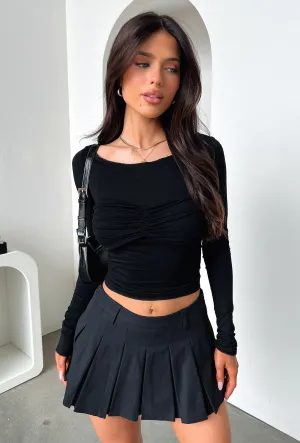 Laurie Long Sleeve Top - Black Classic Chic