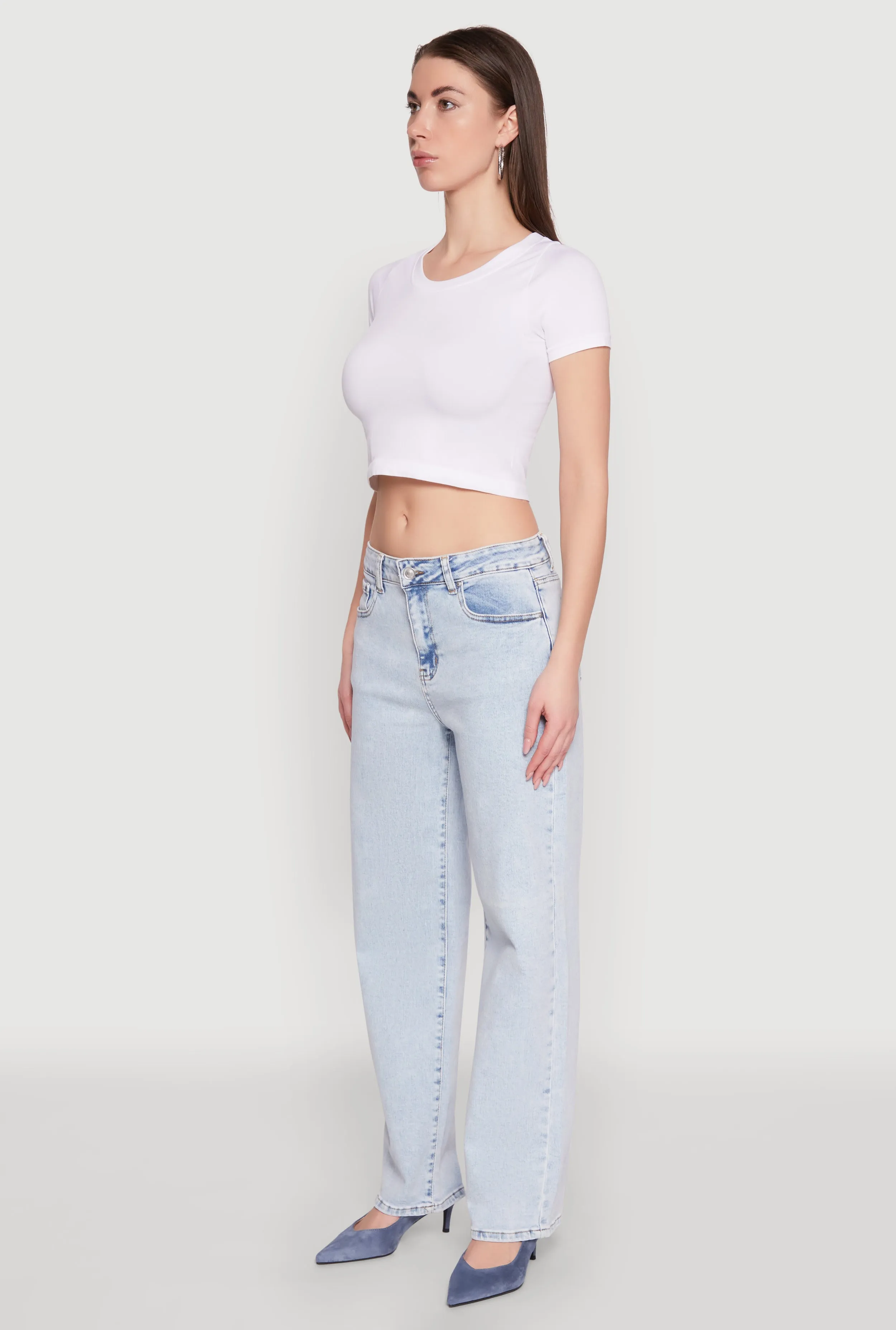 WAX Acid Wash Straight Leg Jeans Evening Stroll Comfy