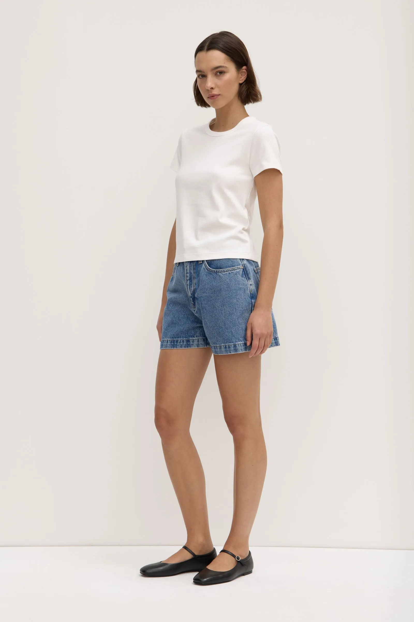 Tencel Blend Fabric Clear Tone Lyla Cap Sleeve Tee