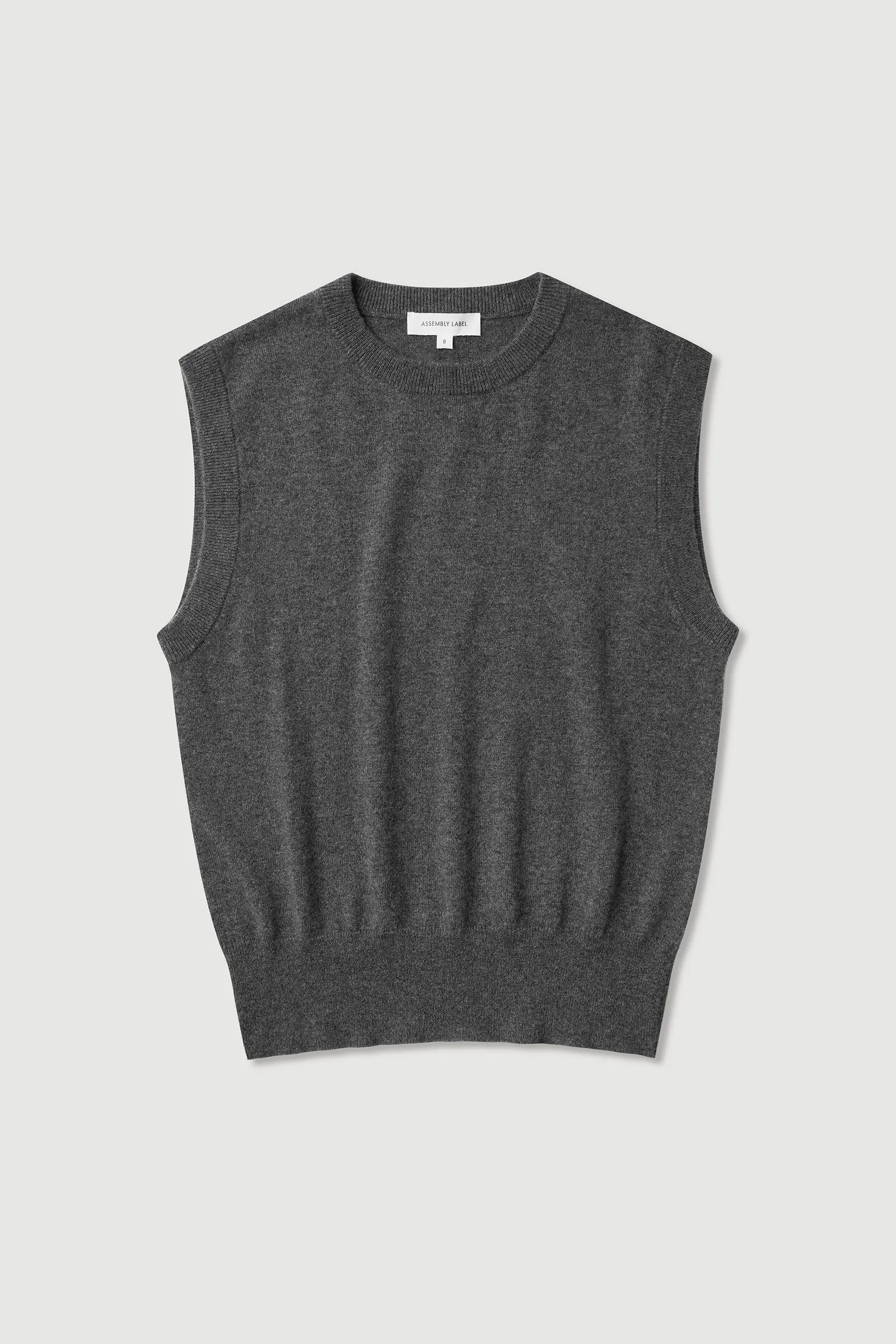 slow life Seamless Sleeve Construction Relaxed Cashmere Vest