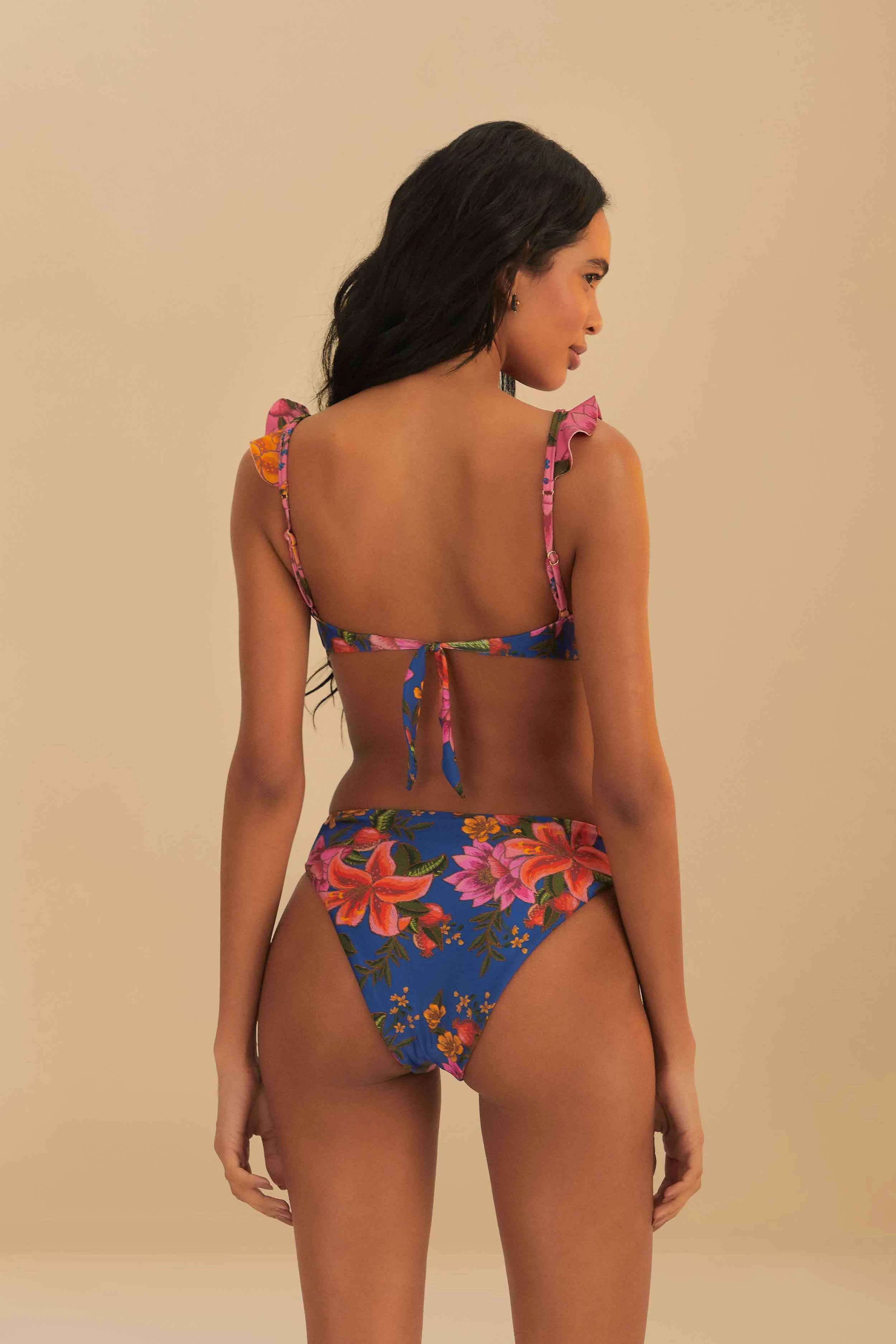 Ice Fit Multicolor Summer Fruit High Waist Bikini Bottom