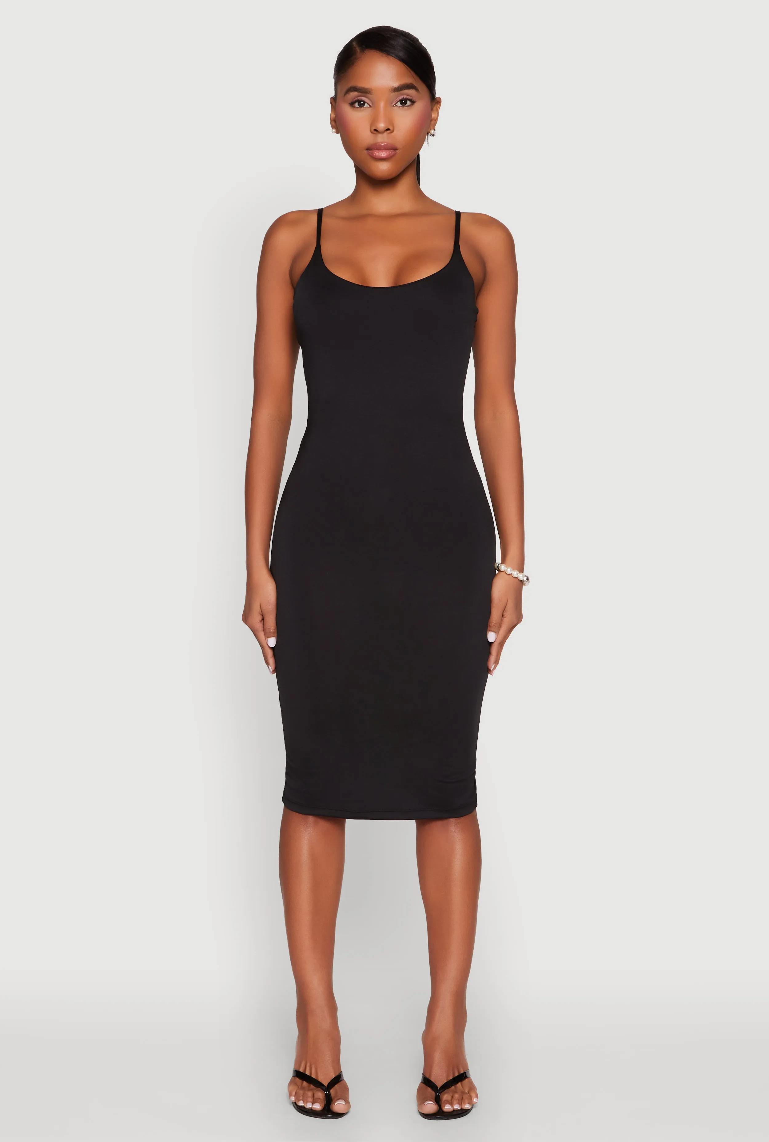 Any Day Wear Classic outdoor midi Scoop Neck Cami Dress