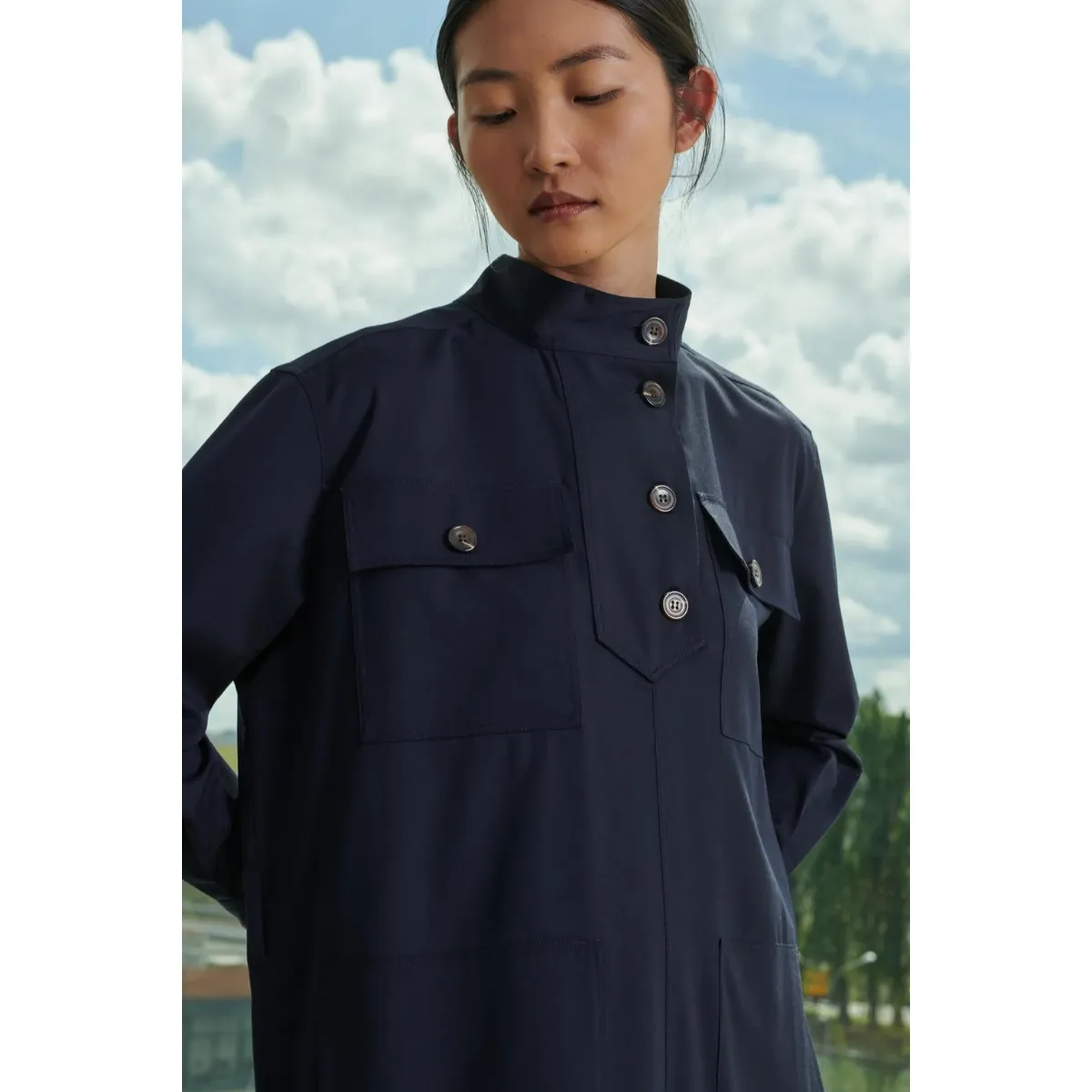 Navy Villamar Dress ZeroIrritationLabels Energy Ease