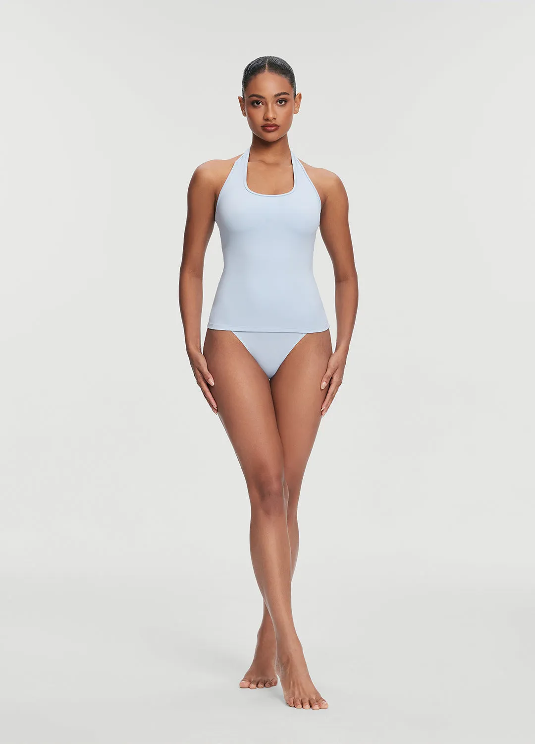 Halter Neck Tank Top Quick Pullover Design Light Ready