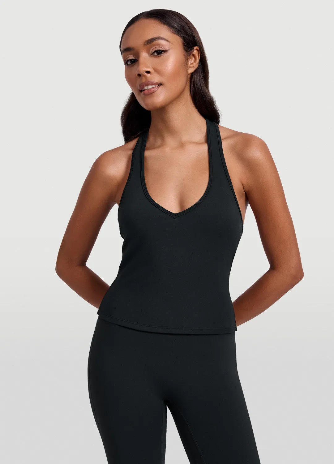 Fresh Smooth Open Back Halter Tank Top