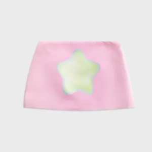 Adjustable Ties Sandy Liang Juice Skirt - Pink Star