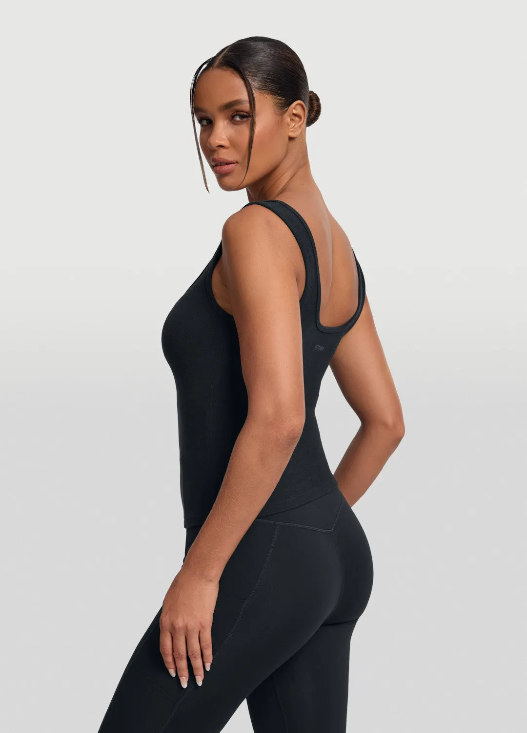Button Front Tank Top Silk Touch Finish Cooling Fabric Technology