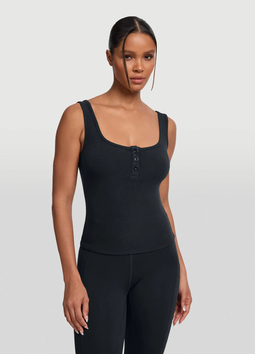 reconnaissance Button Front Tank Top