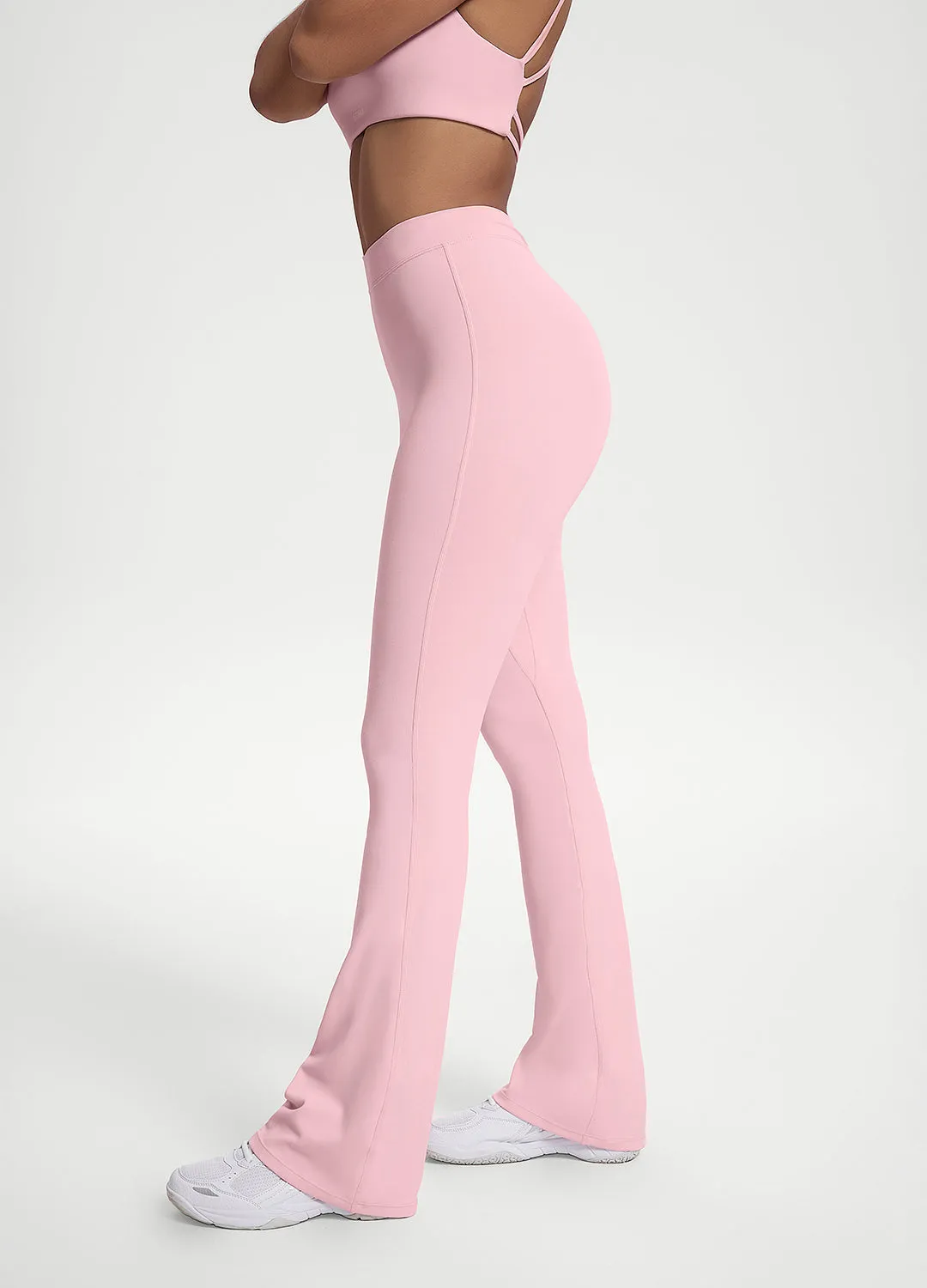 Petite Size Work Commute Scrunch Back Flared Leggings