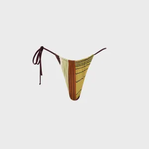 Recycled Material Slip Resistant Hem SIR Fontana String Brief - Elisa Stripe