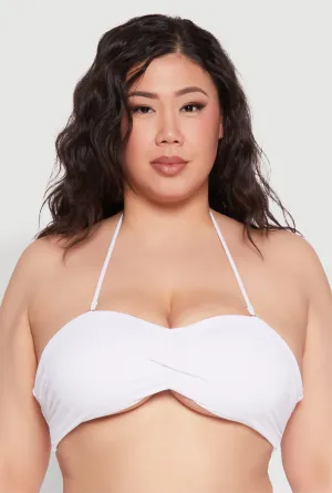 Long Last Shape Zero Gravity Feel Twist Front Halter Neck Bandeau Bikini Top