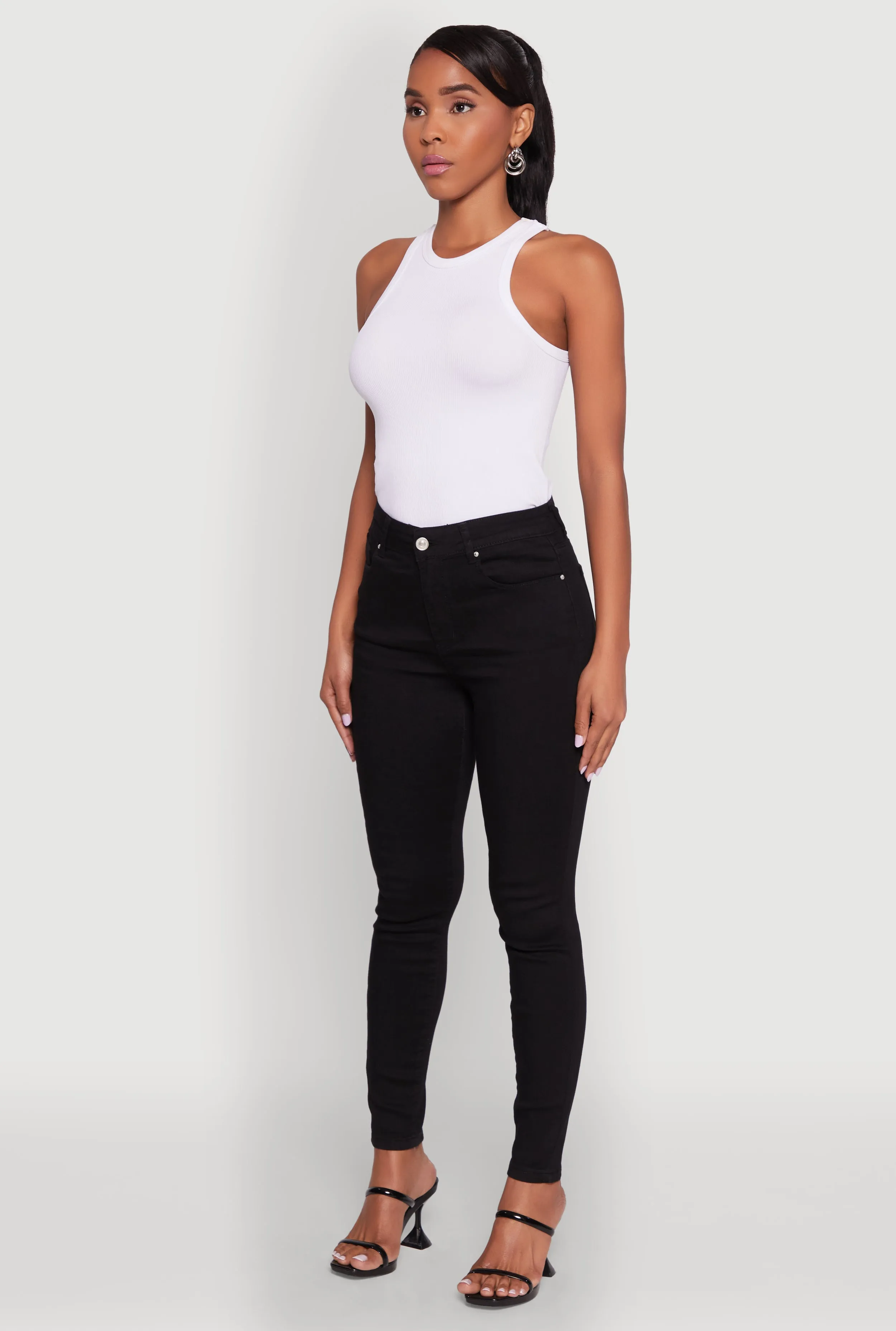 Casual Solution Functional Style WAX Basic Skinny Jeans