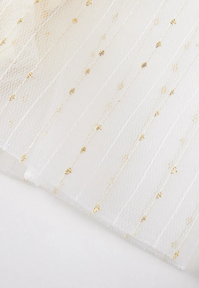 Zero Waste Embellished Lurex Mesh Dress