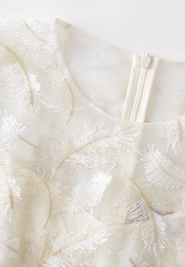 Embellished Lurex Mesh Dress Tulle Soul Wide Glow