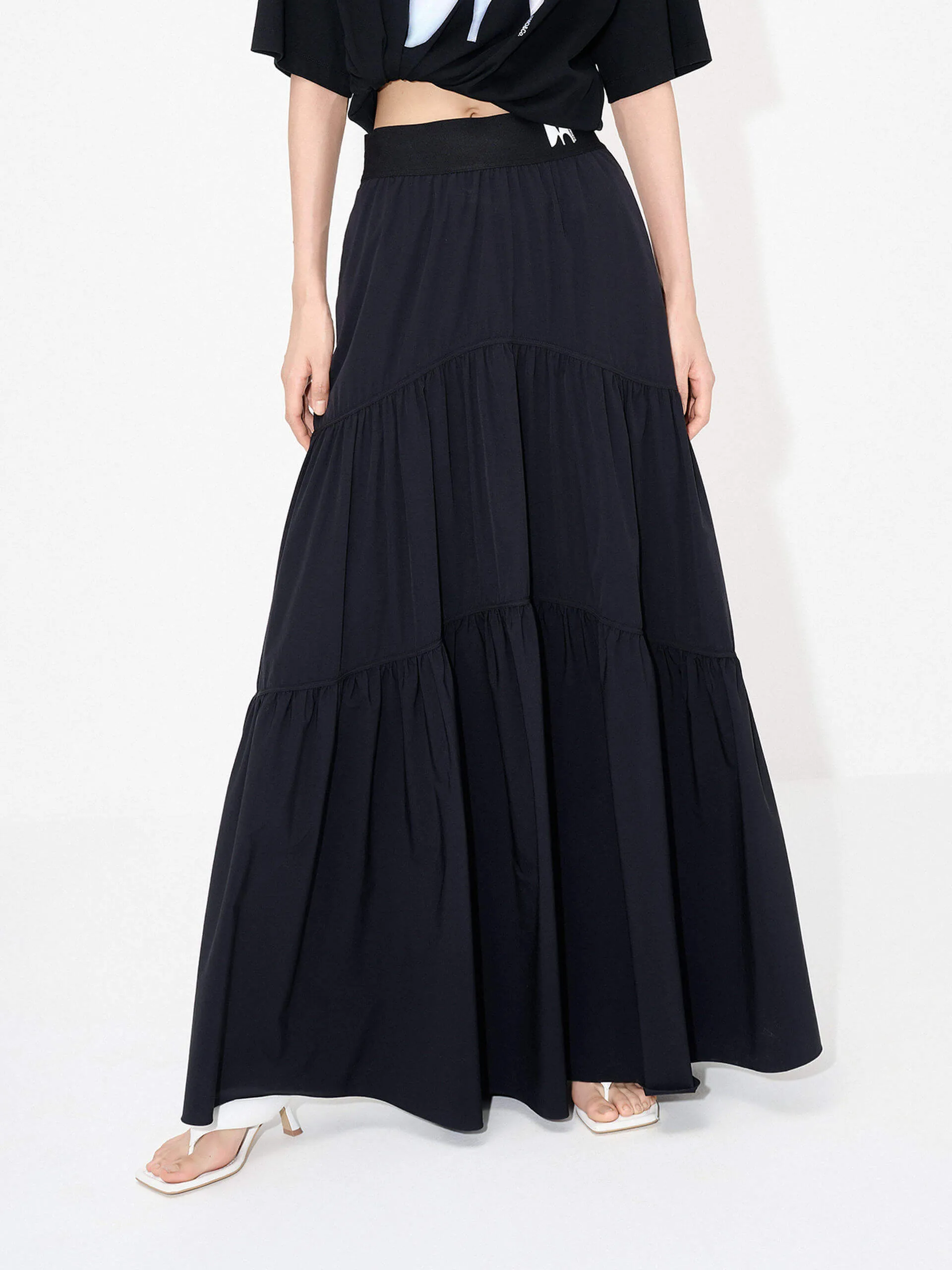 Flowy Maxi Skirt Mid Rise