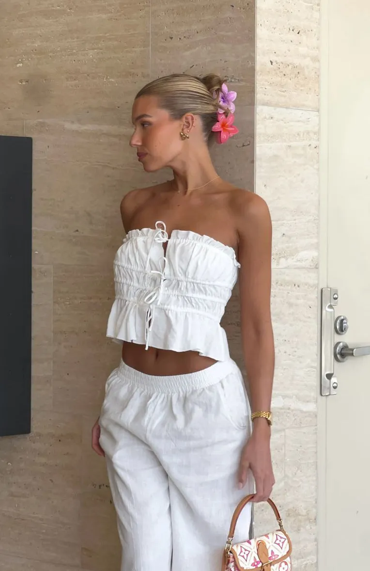 Secret Society Strapless Top White Everyday Jacket ReinforcedShoulders