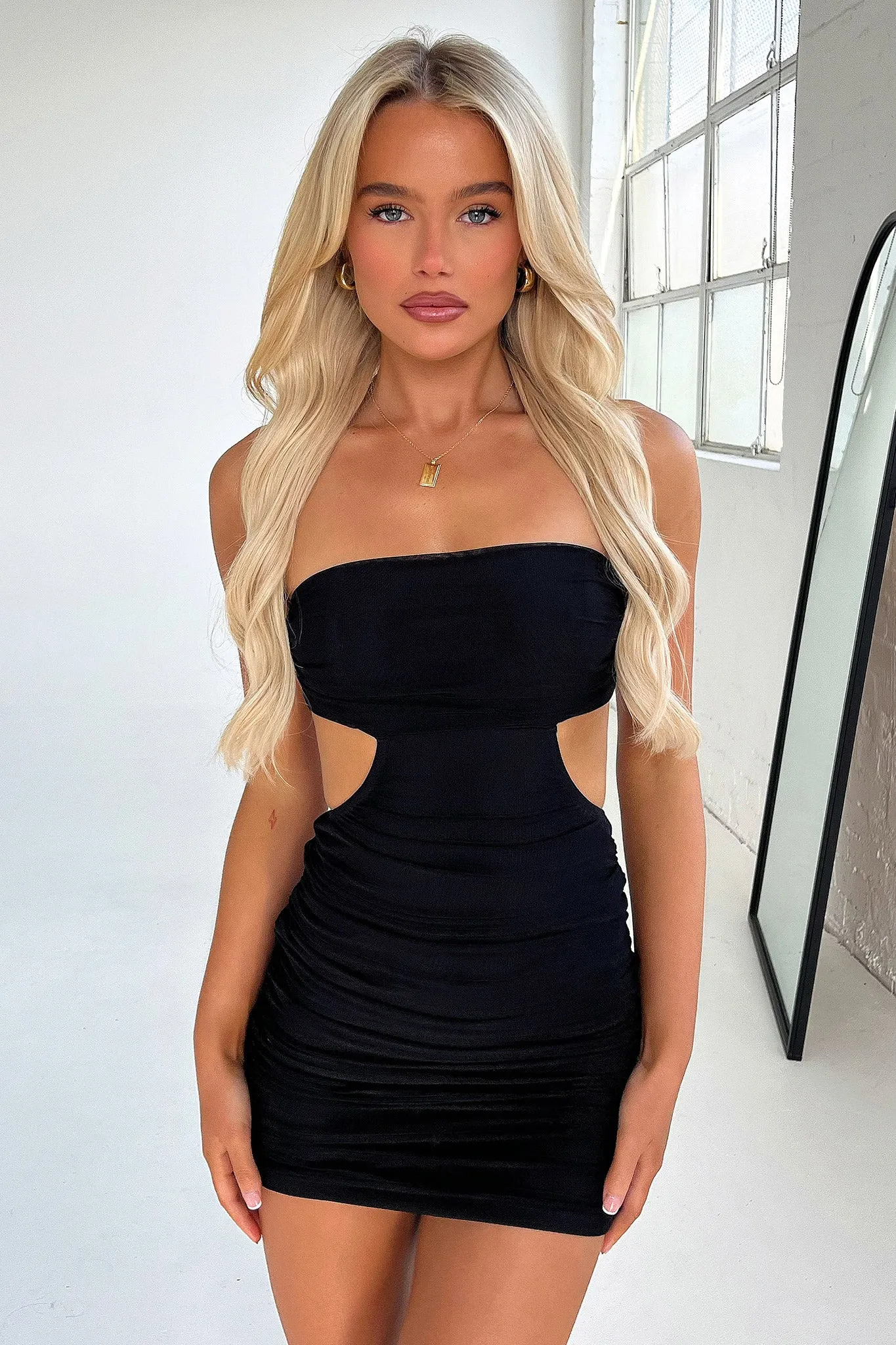 Street Pop Pheobe Strapless Mini Dress - Black