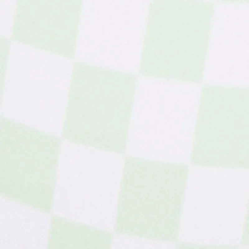 Checkered Print Caged Front One Piece Swimsuit Mold Resistant Lining
