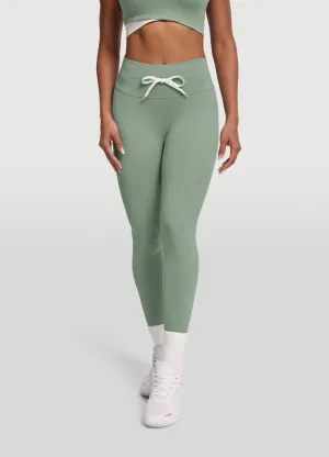 Sleek Drawstring Leggings Flattering Cut Flexible Fitwear
