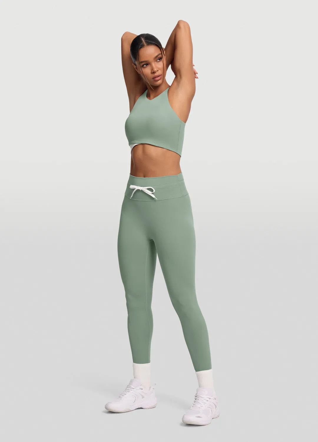 Sleek Drawstring Leggings Ankle length