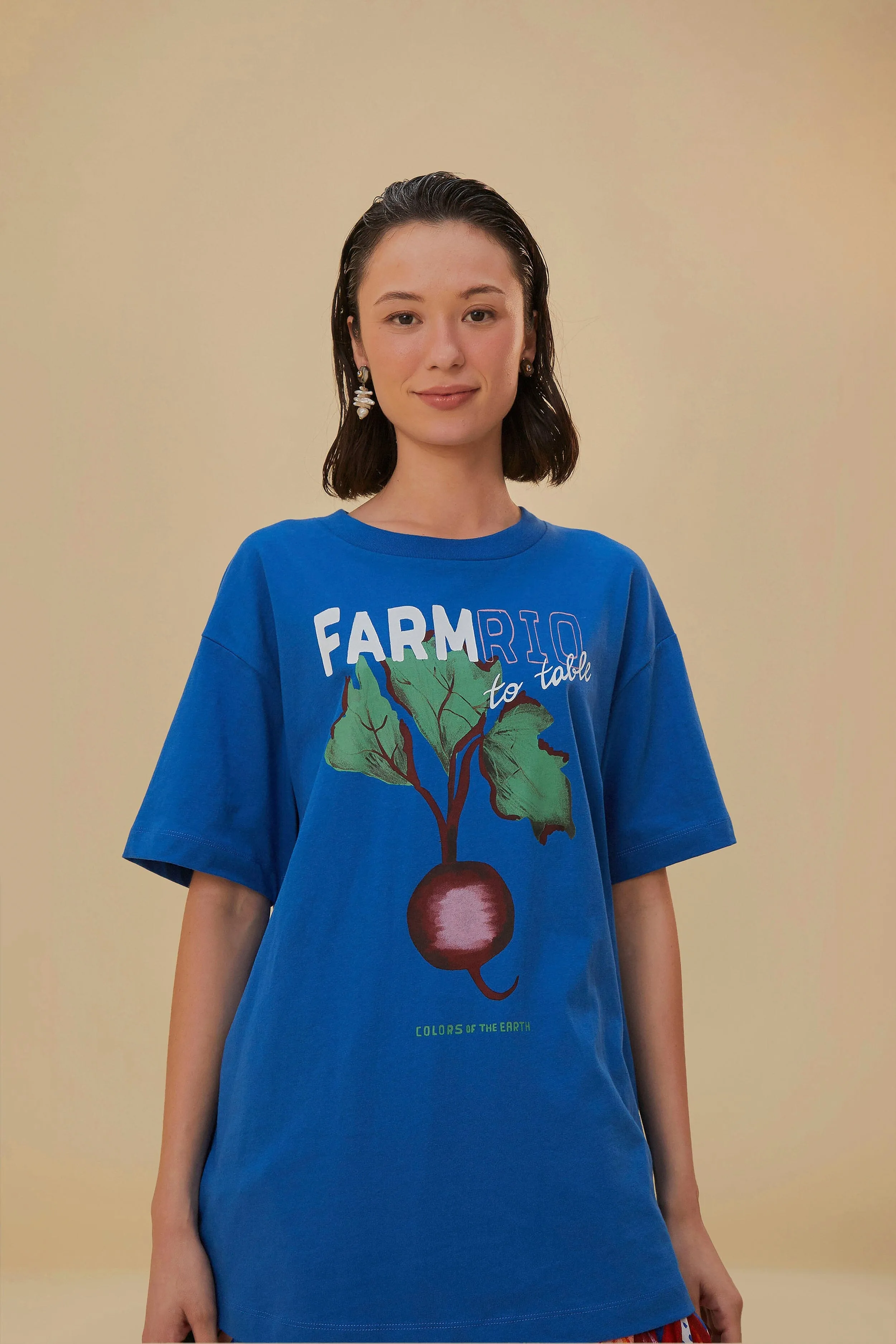 Blue Beet Farm To Table Organic Cotton T-Shirt MultiPanelDesign Campus Vibe