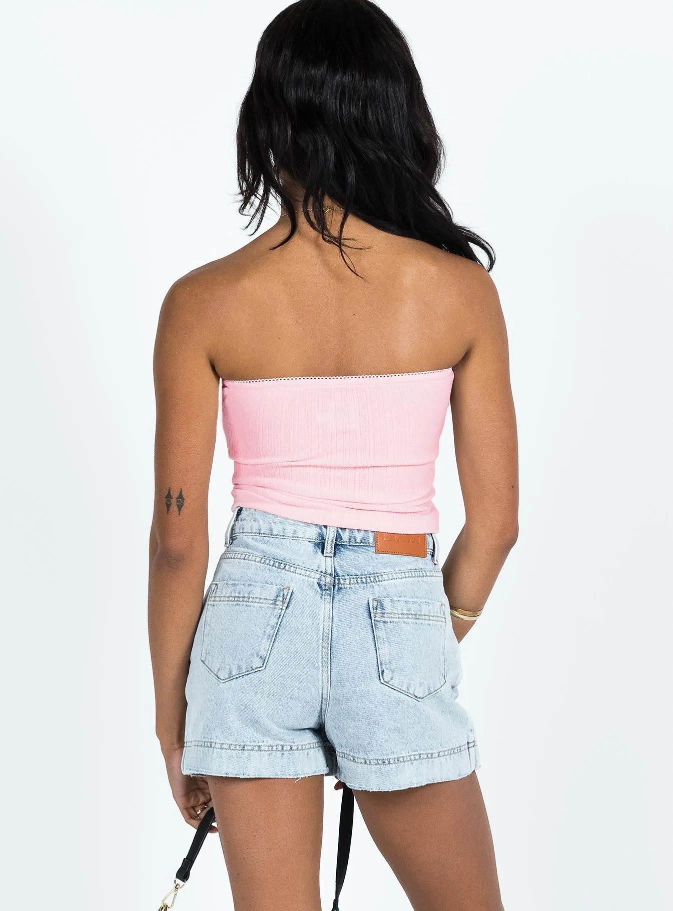 Heuston Skort Denim Stretchable Waist Fresh Detail